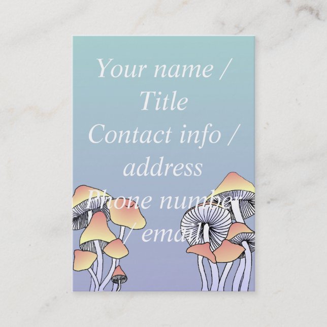 Cartão De Visita Cogumelos (Frente)