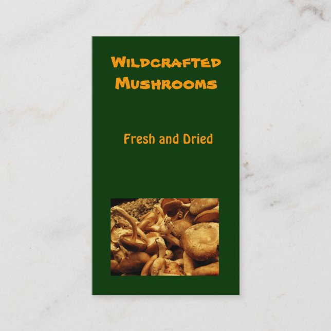 Cartão De Visita Cogumelos (Frente)