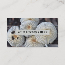 Cartão De Visita Cogumelos ao ar livre Fungos brotando cogumelo