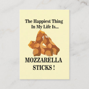 Cartão De Visita Coisa Mais Feliz Da Minha Vida É Mozzarella Sticks