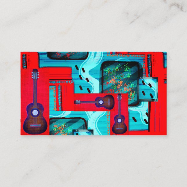 Cartão De Visita Colagem de Música Abstrato do Mod Overreach (Frente)