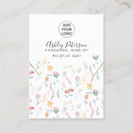 Cartão De Visita Colar de ourivesaria com logotipo floral