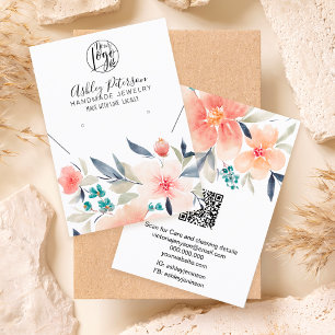 Cartão De Visita Colar de ourivesaria com logotipo floral Boho