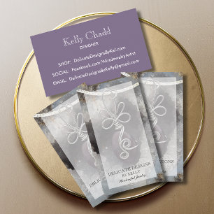 Cartão De Visita Colar do Wire Wrap Jewelry Designer