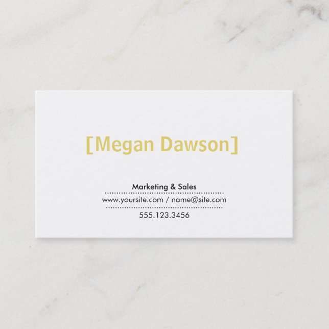 Cartão De Visita Colchetes (amarelo mudo) (Frente)