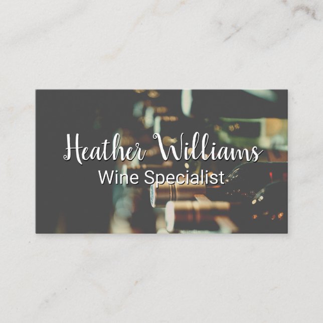 Cartão De Visita Coleção de Garrafas de Vinho (Frente)