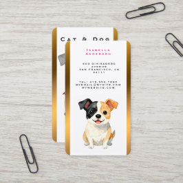 Cartão De Visita Coleção Personalizada de Higiene Canina de Luxo Mo
