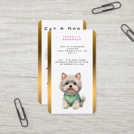 Cartão De Visita Coleção Personalizada de Higiene Pet de Luxo Moder