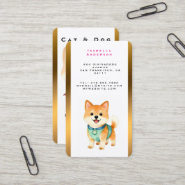 Cartão De Visita Coleção Personalizada de Luxo para Pet Grooming Te