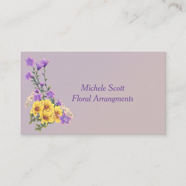 Cartão De Visita Coleção primavera Garden (Frente)