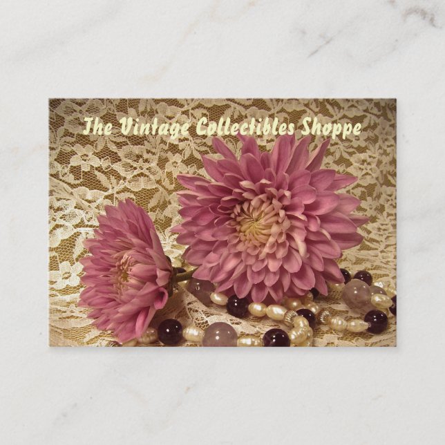 Cartão De Visita Coleções do vintage (Frente)