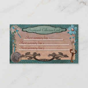 Cartão De Visita Colectividades de Steampunk para a Web ou o