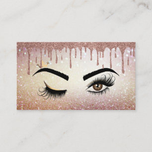 Cartão De Visita Coleta Dourada Makeup artista Piscar os olhos Lash