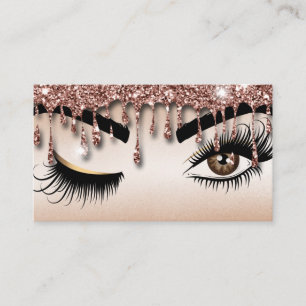 Cartão De Visita Coleta Dourada Makeup artista Piscar os olhos Lash