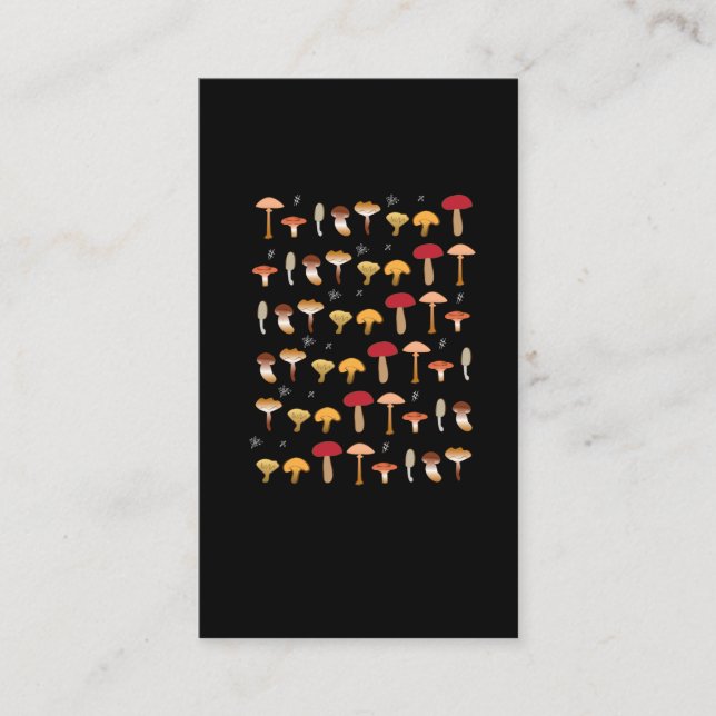 Cartão De Visita coletor do agaric de mosca da floresta do cogumelo (Frente)