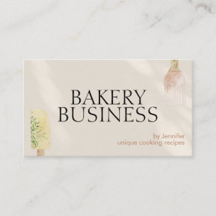 Cartão De Visita Colher de Sombra de Marfim Espátula de Pastry Chef
