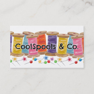 Cartão De Visita Colheres de cordas de coloração de costura