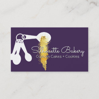 Cartão De Visita Colheres de medida de pastelaria bolos de cozinha