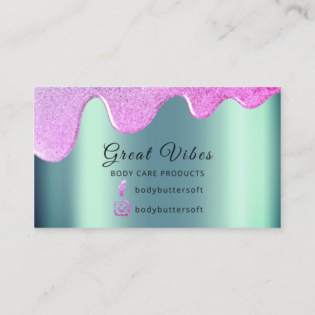 Cartão De Visita Colírio de Manteiga Corpo Encapsulamento de Produt (Verso)