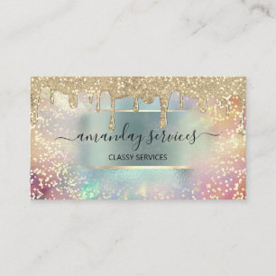 Cartão De Visita Colírios Holográficos Maqueiam Lashes Unhas Cabelo