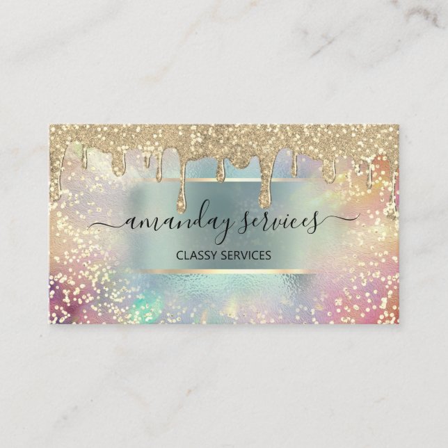 Cartão De Visita Colírios Holográficos Maqueiam Lashes Unhas Cabelo (Frente)