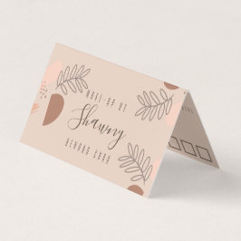 Cartão De Visita Collage Earth Tone Makeup Artist Salon Reward