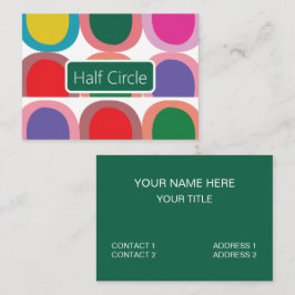Cartão De Visita Colorful Half Circle Geometric