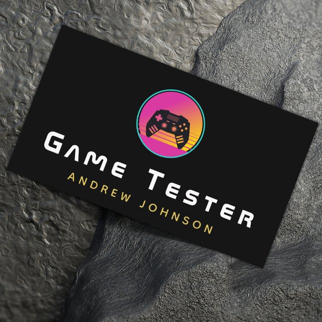 Cartão De Visita Colorida do Desenvolvedor do Demonstrador de Vídeo (Criador carregado)