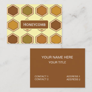 Cartão De Visita Colorida Honeycomb Beekeeper
