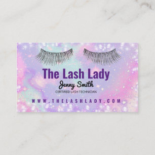 Cartão de visita Colorida Lash Tech