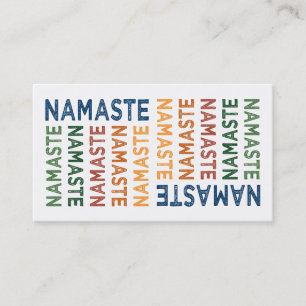 Cartão De Visita Colorido bonito de Namaste