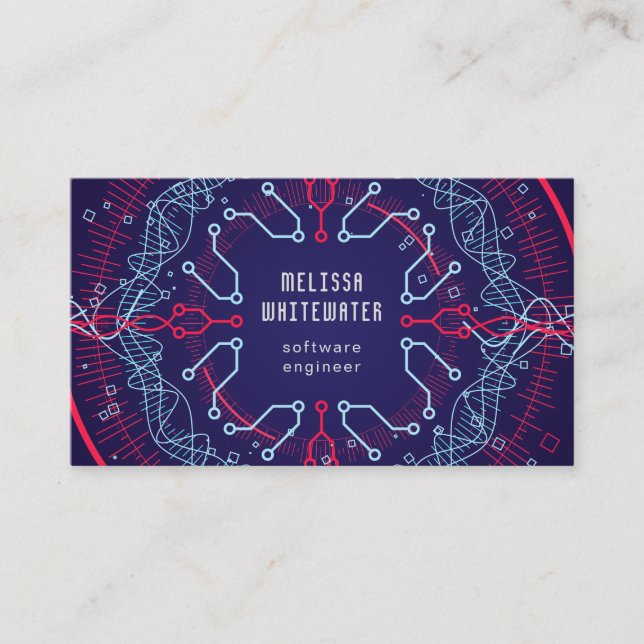 Cartão de visita colorido horizontalmente lustroso (Frente)