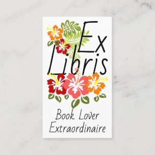 Cartão De Visita Colorido Livro de Hibiscus