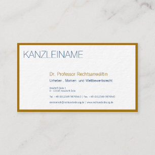 Cartão de visita com acentos dourados