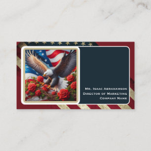 Cartão de Visita com Bandeira Americana Patriótica