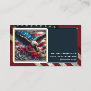 Cartão de Visita com Bandeira Americana Patriótica