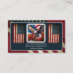 Cartão de Visita com Bandeira Americana Patriótica