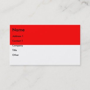 Cartão de visita com bandeira da Indonésia