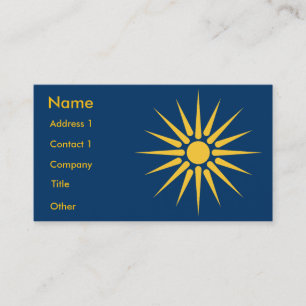 Cartão de Visita com Bandeira da Macedônia, Grécia
