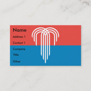 Cartão de visita com Bandeira de Kansas City, Miss