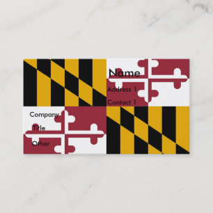 Cartão de visita com Bandeira de Maryland