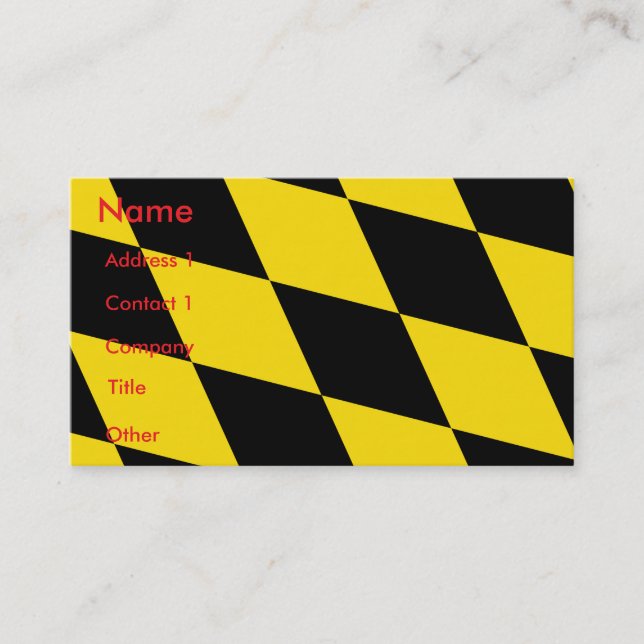 Cartão de visita com bandeira de Munique, Alemanha (Frente)