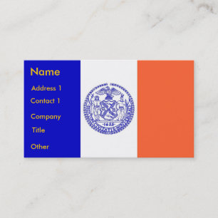 Cartão de visita com Bandeira de Nova York