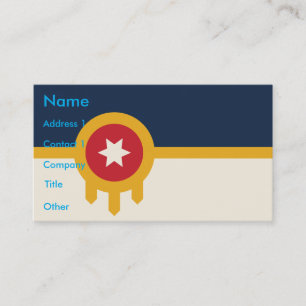 Cartão de visita com Bandeira de Tulsa, Oklahoma