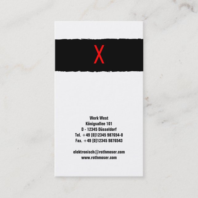 Cartão De Visita Com base em tipografia (Frente)