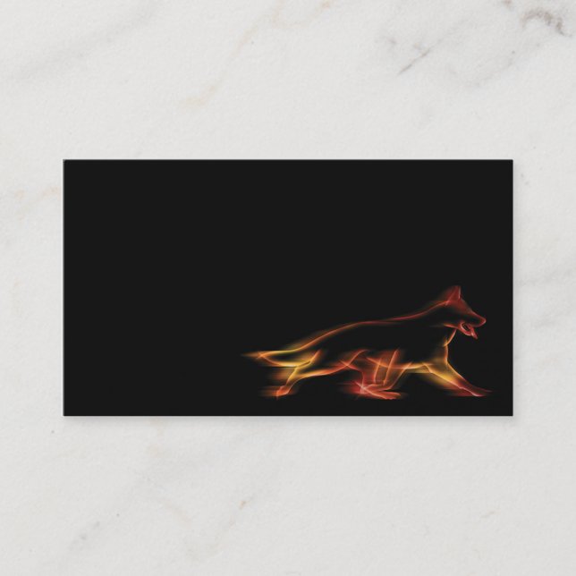 Cartão de visita com cão de german shepherd (Frente)