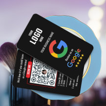 Cartão de Visita com Código QR de Avaliação do Goo