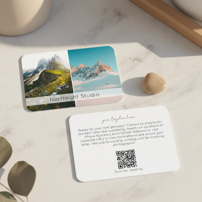 Cartão de Visita com Código QR de Câmera de Fotogr (Criador carregado)