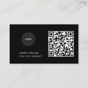 Cartão de Visita com Código QR   Design Moderno Pr