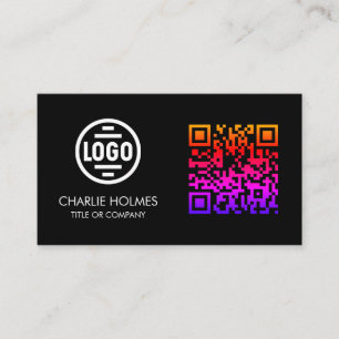 Cartão de Visita com Código QR   Design Moderno Pr